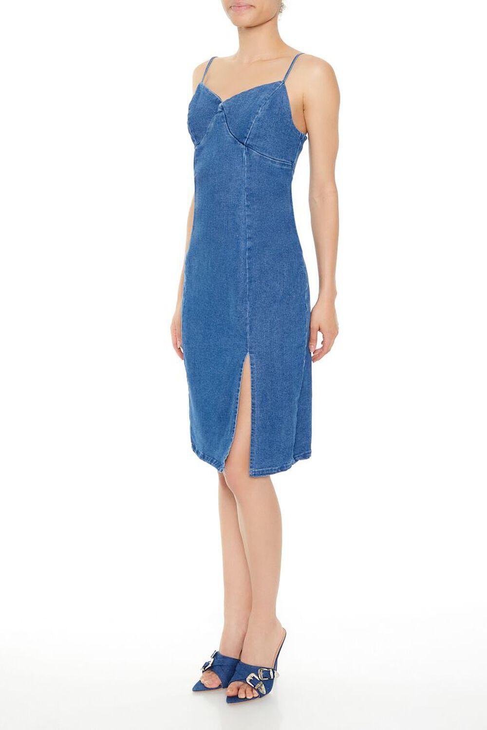 Sweetheart Denim Midi Dress | Forever 21 Product Image