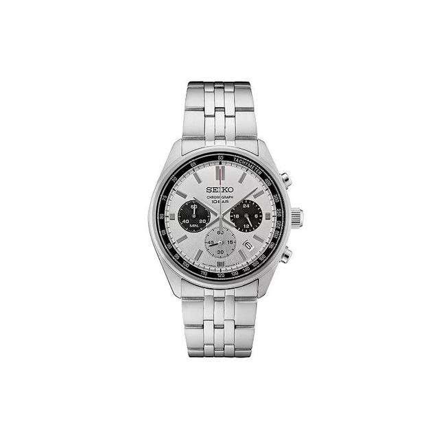 Seiko Mens Chronograph Essentials Stainless Steel Bracelet Watch 42mm Product Image