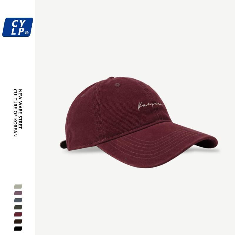 Lettering Embroidered Baseball Cap Product Image