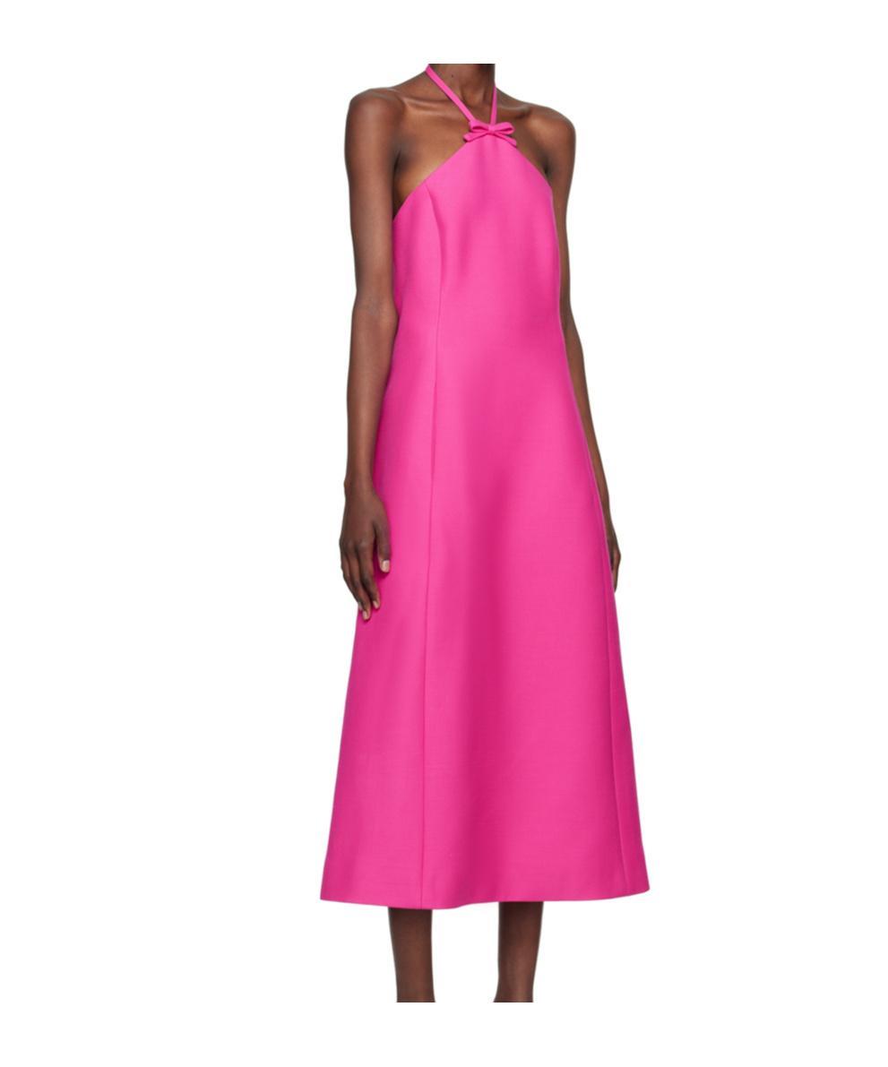 VALENTINO Pink Crepe Couture Midi Dress In Uwt Pink Pp Product Image