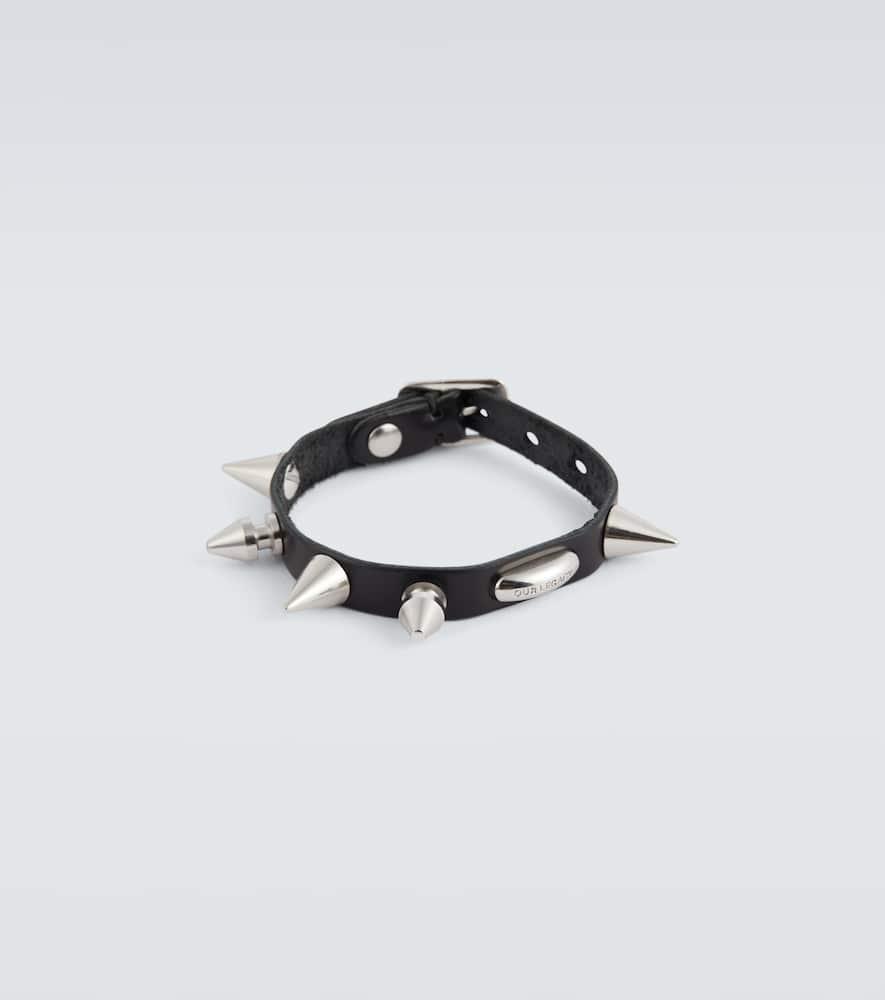 OUR LEGACY Superslim Studded Leather Bracelet In Studded Black Leathe Product Image