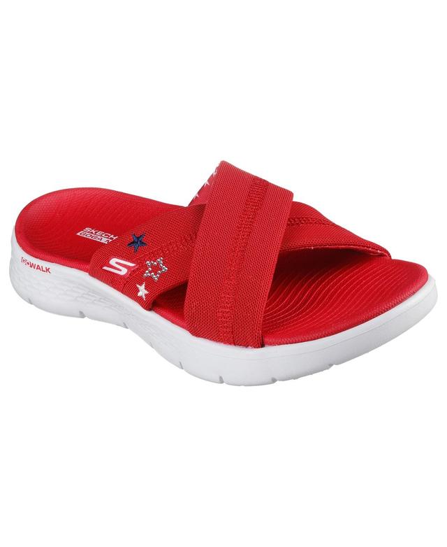 Skechers Womens Go Walk Flex Sandal - Patriotic Casual Sandals from Finish Line - Wnv-white/ Product Image