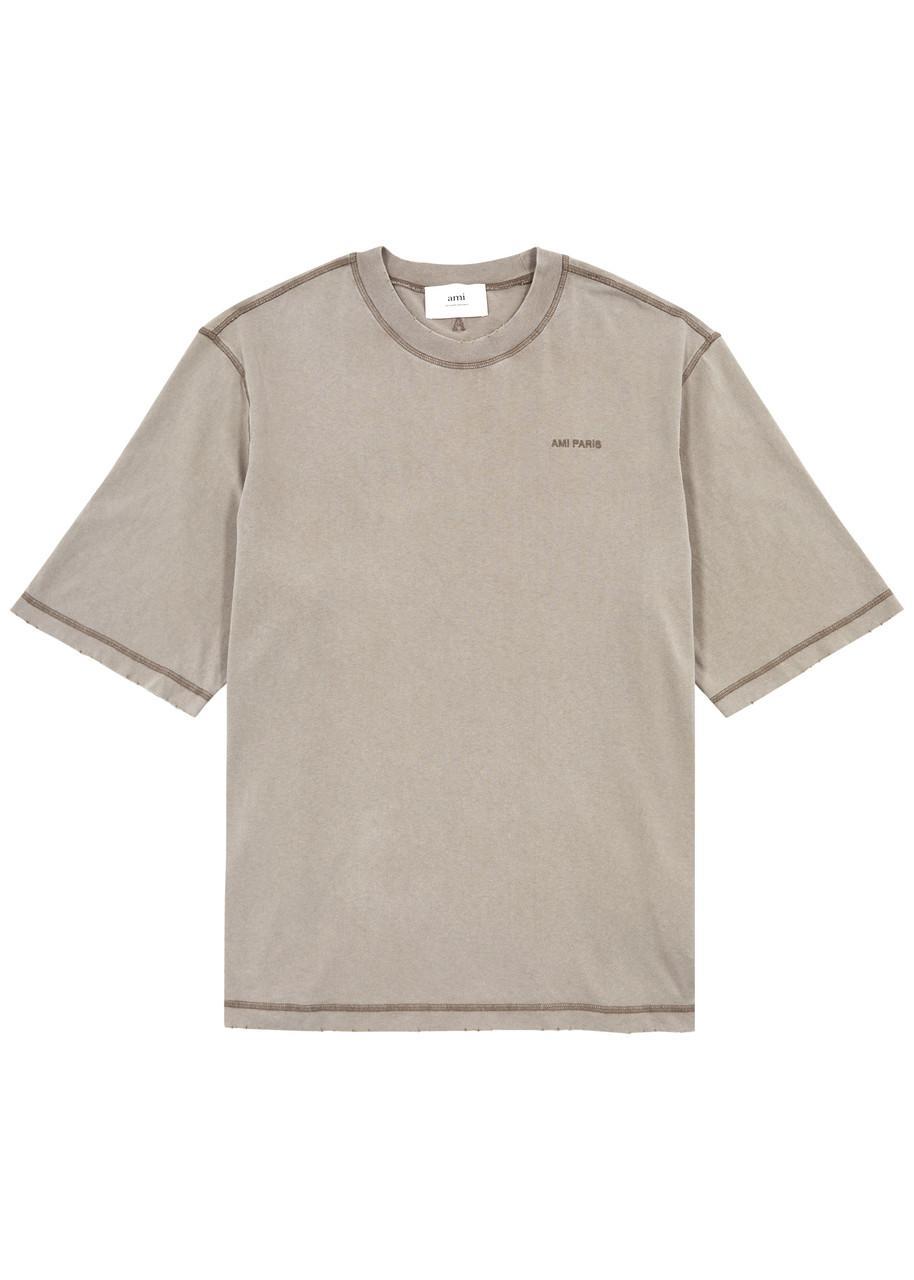 AMI ALEXANDRE MATTIUSSI Fade Out T-shirt In Grey Product Image