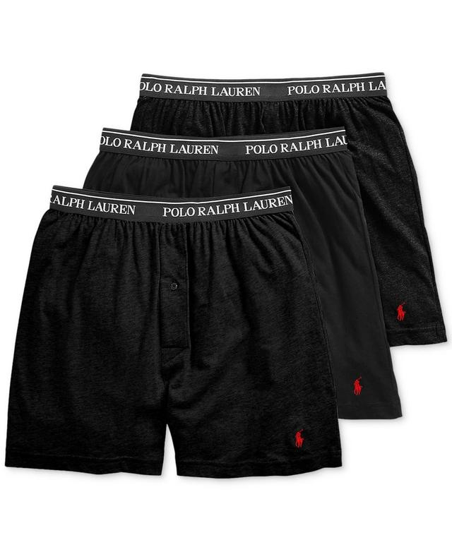 Men's 3-pack. Cotton Classic Knit Boxers In Andover,madison,black Product Image