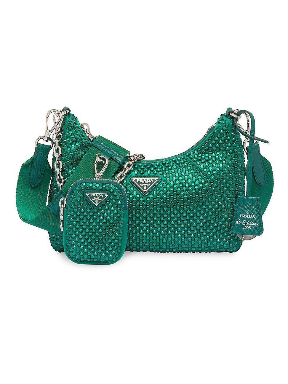 Womens Re-Edition 2005 Satin Bag With Crystals Product Image