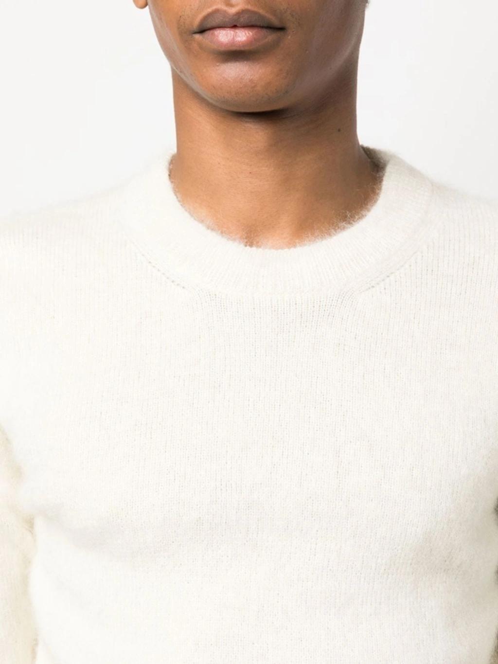 TOM FORD Ribbed-knit Crew-neck Jumper In White Product Image