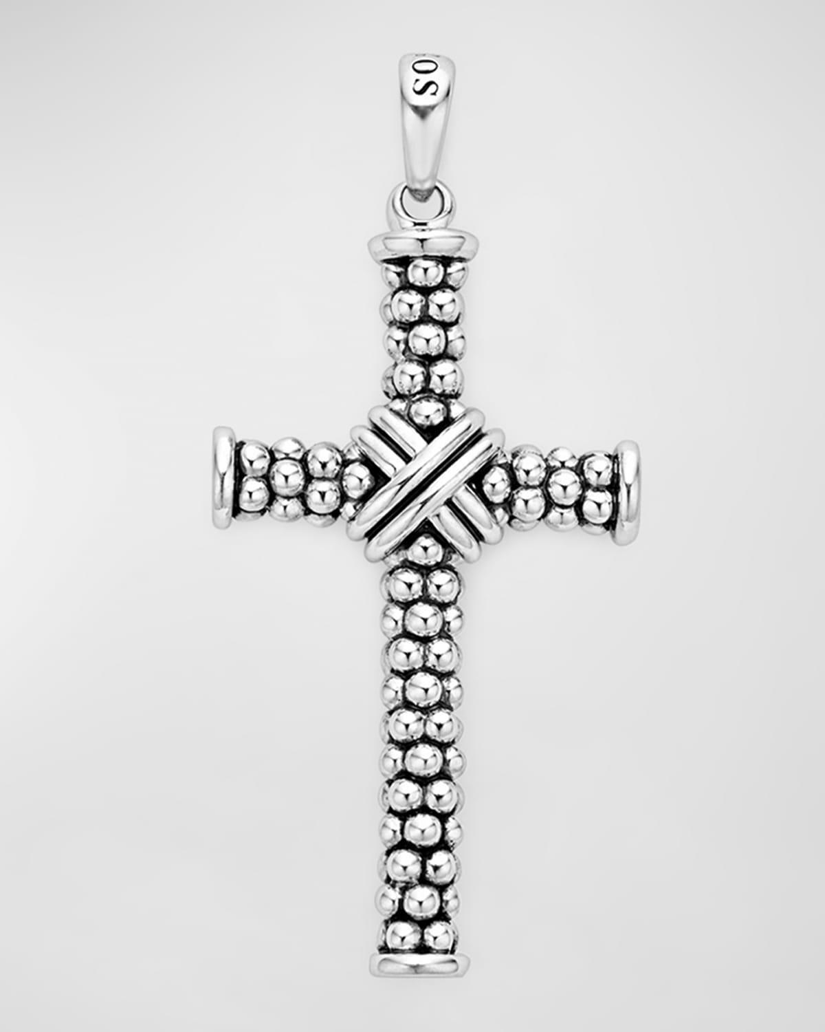 Men's Sterling Silver Anthem X Cross Pendant, 51x28mm Product Image