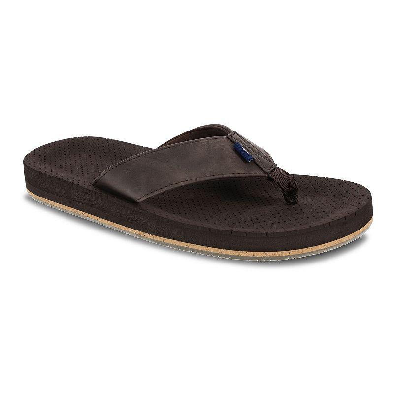 Dockers Mens Performance Flip Flop Sandals Black Product Image