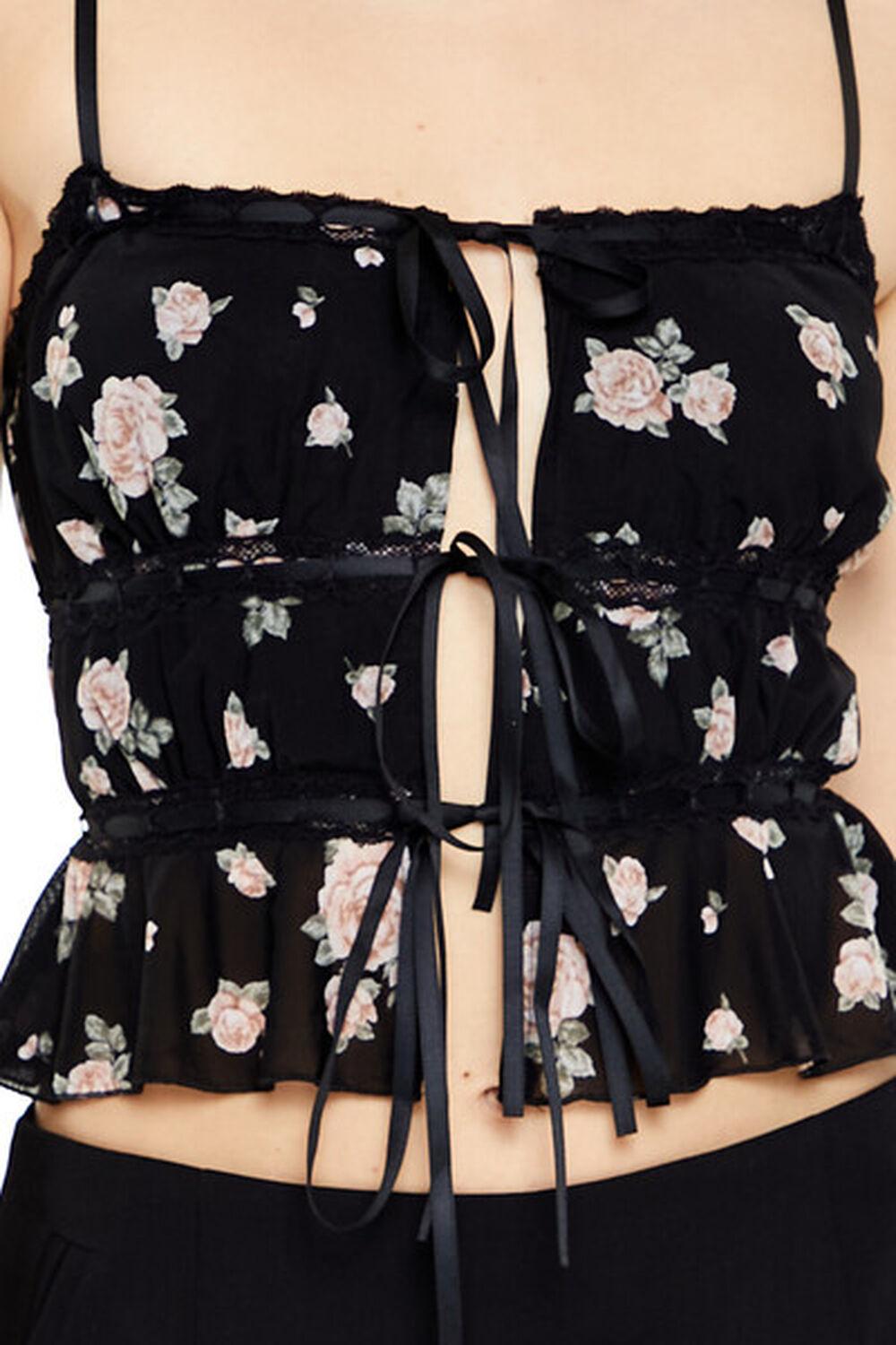 Rose Print Cropped Cami | Forever 21 Product Image