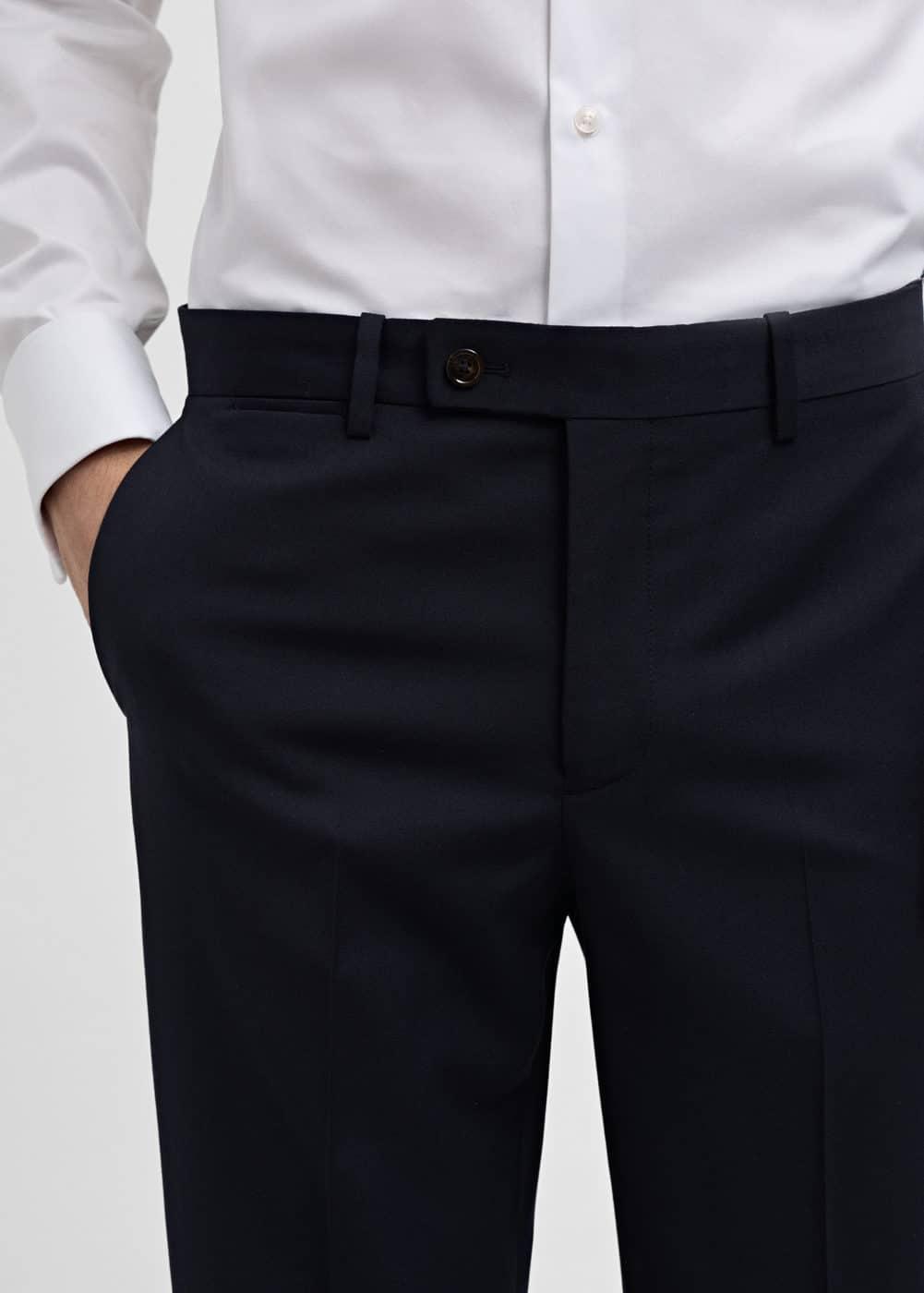 MANGO MAN - 100% virgin wool slim-fit suit pants dark navyMen Product Image