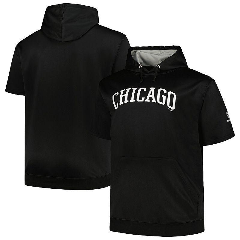 Mens Profile Black Chicago White Sox Big & Tall Contrast Short Sleeve Pullover Hoodie Product Image