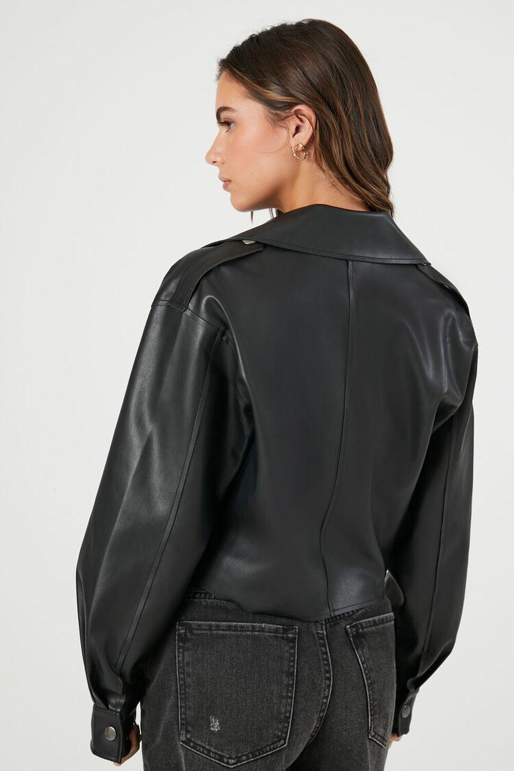 Cropped Faux Leather Jacket | Forever 21 Product Image