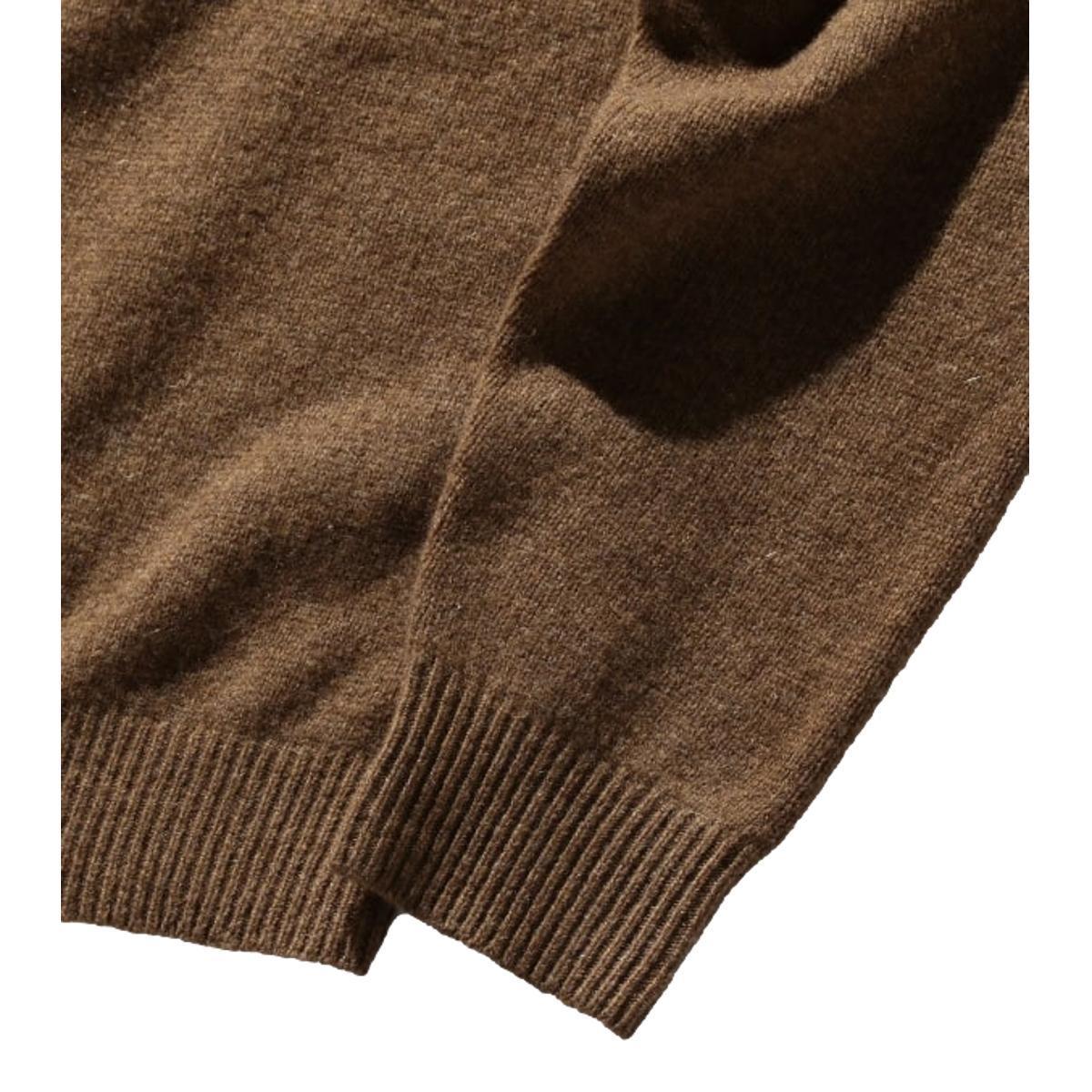 9 Gauge Knit Polo Brown Product Image