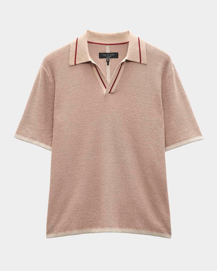 Mens Hamlin Polo Shirt with Johnny Collar Product Image