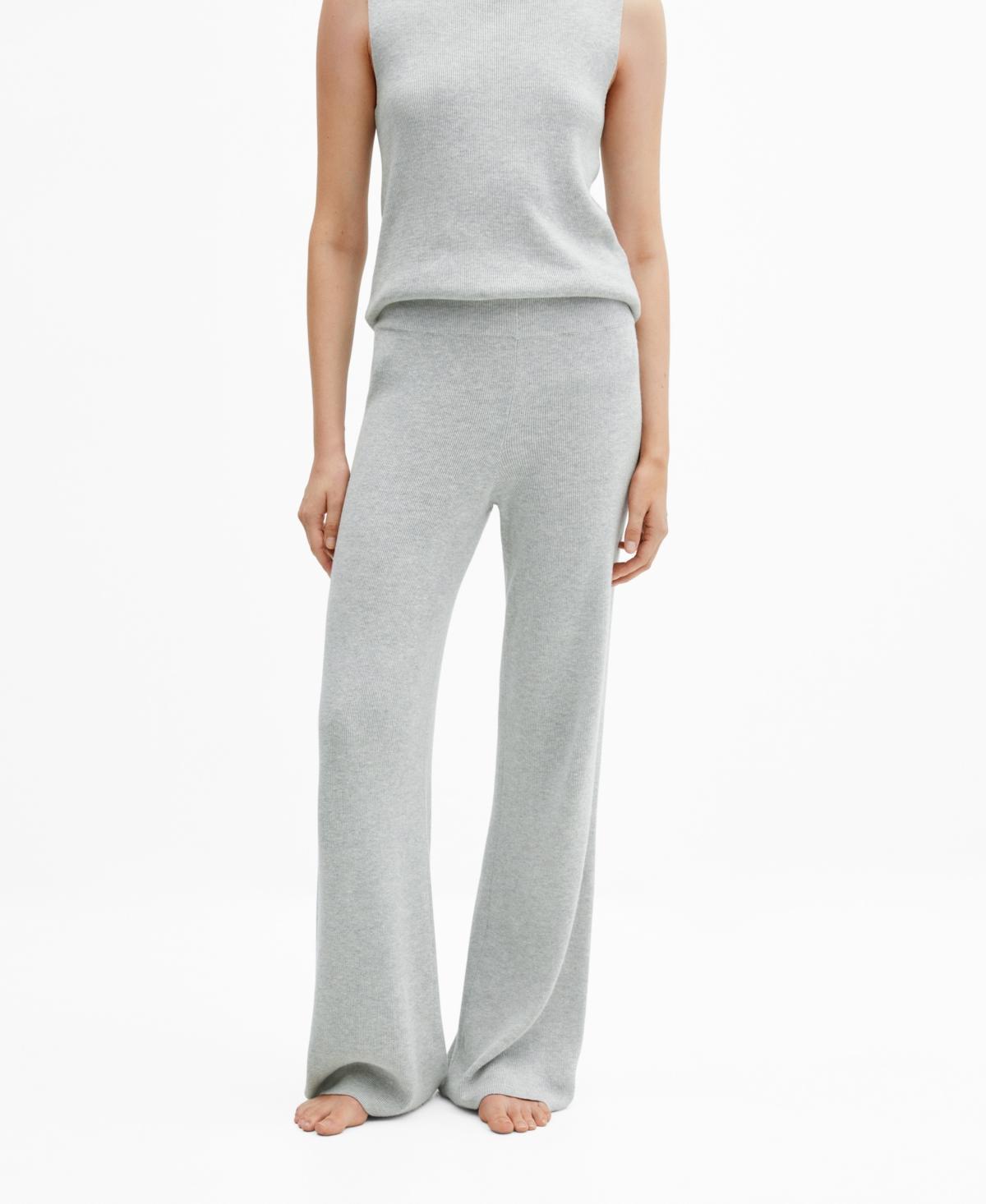 Mango Womens Straight Knitted Pants Product Image