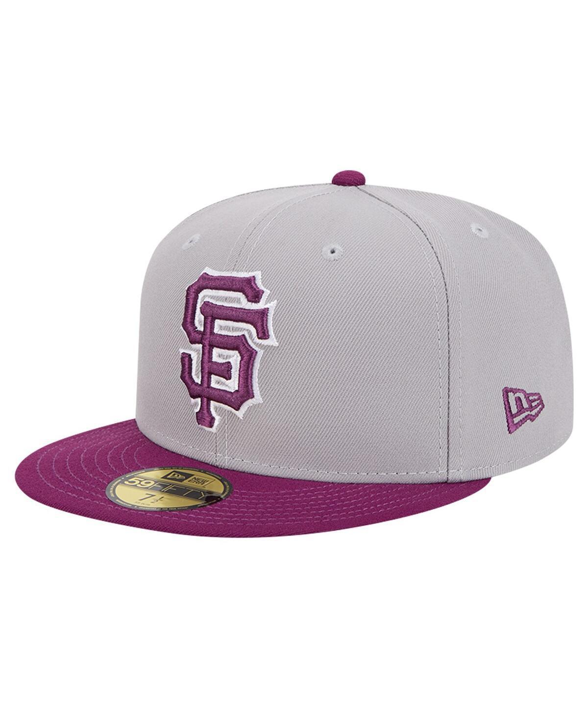 New Era Mens Gray San Francisco Giants Two-Tone Color Pack 59FIFTY Fitted Hat - Gray, Purple Product Image