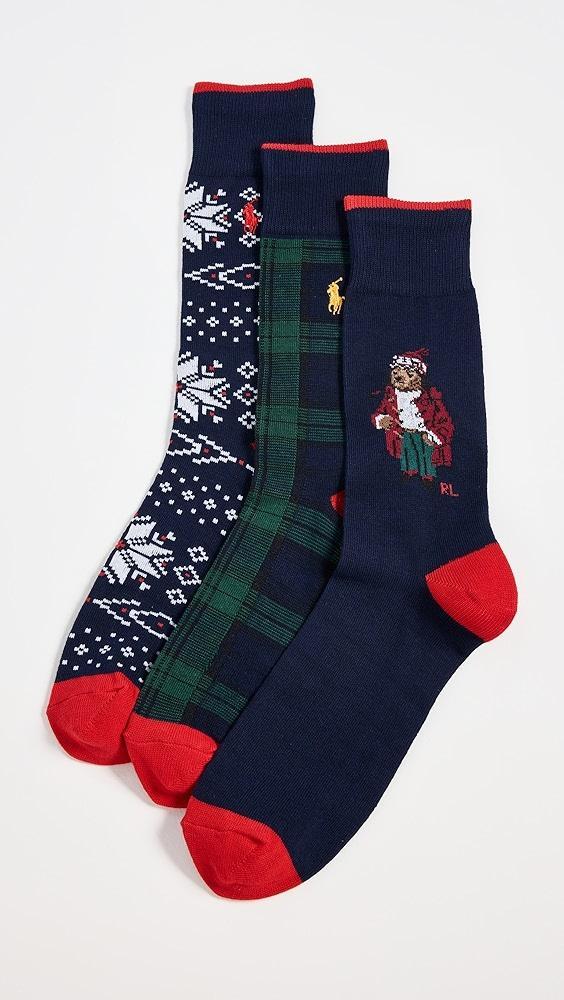 Polo Ralph Lauren Artic Holiday Bear Socks 3 Pack Gift Box | Shopbop Product Image