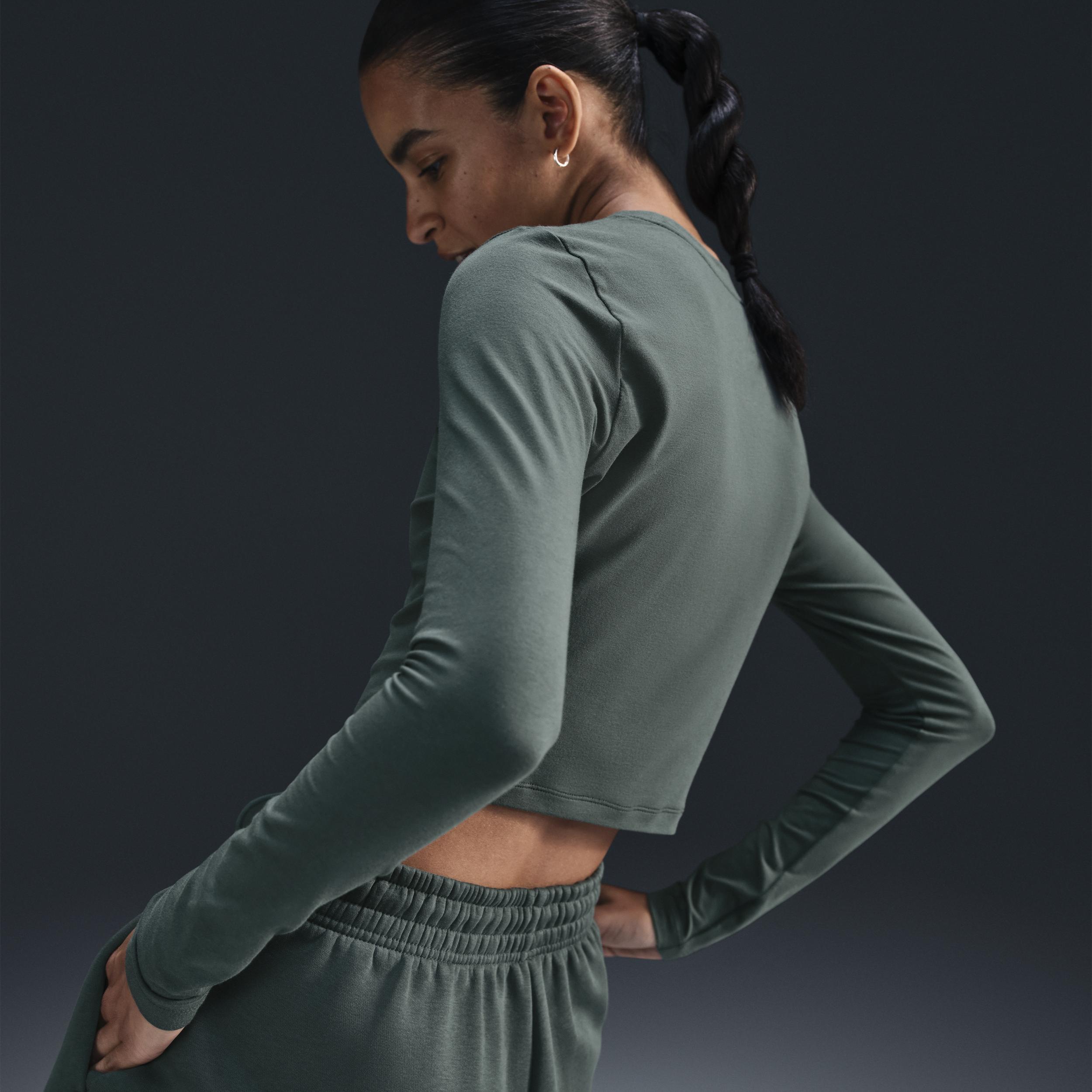 Women's Nike Sportswear Chill Knit Slim Long-Sleeve Cropped Top Product Image