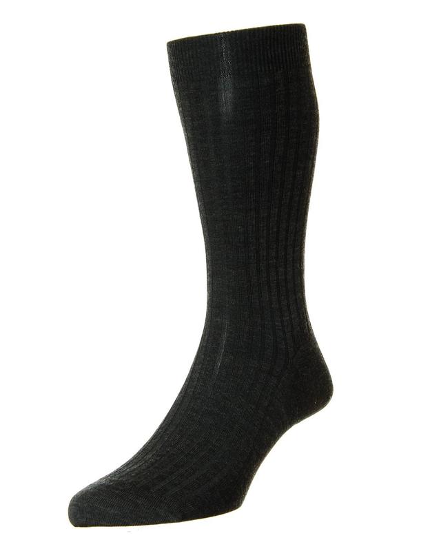 Mens Danvers Ribbed Cotton Mid-Calf Socks Product Image