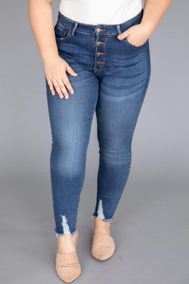 Gianna Distressed Medium Wash Jeans FINAL SALE Product Image