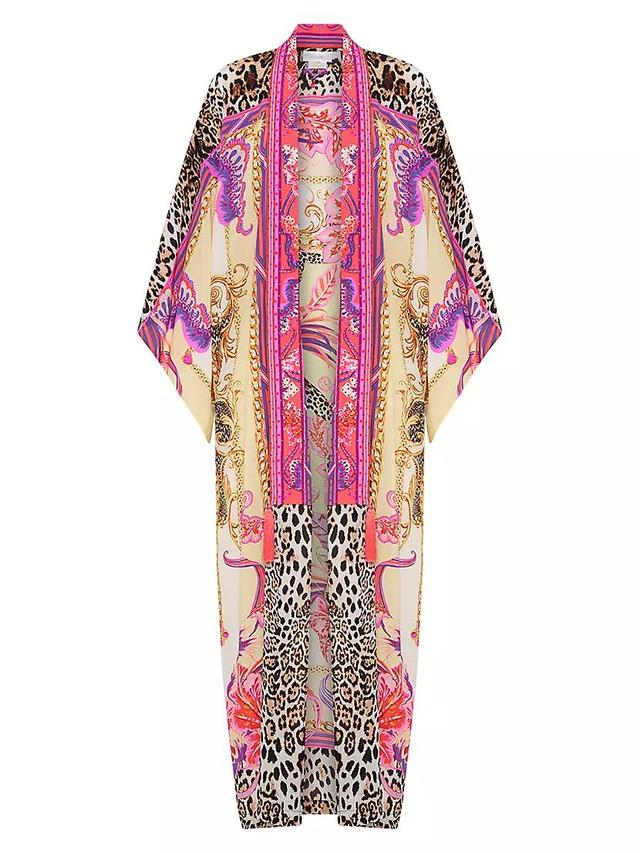 Leopard Silk Caftan Product Image