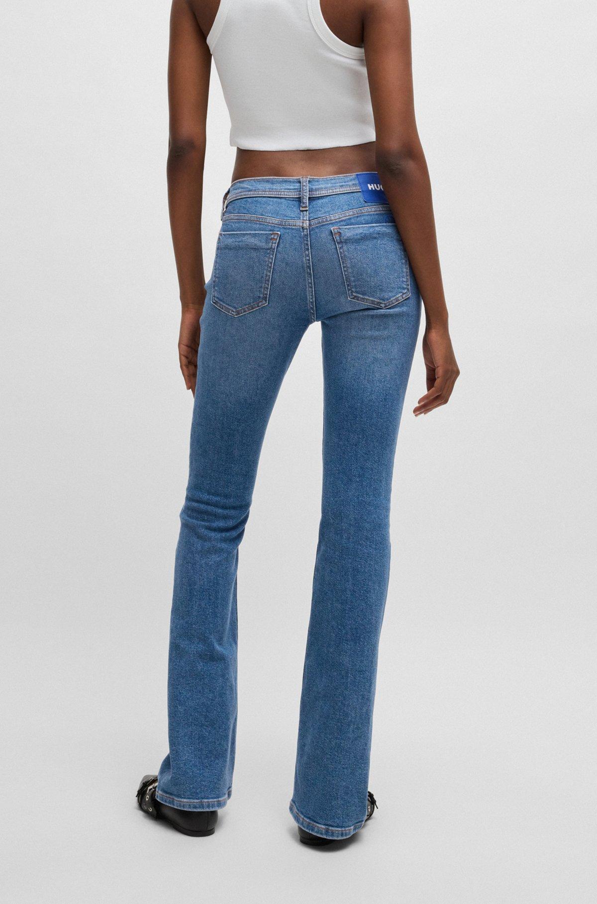 Flared jeans in blue comfort-stretch denim Product Image