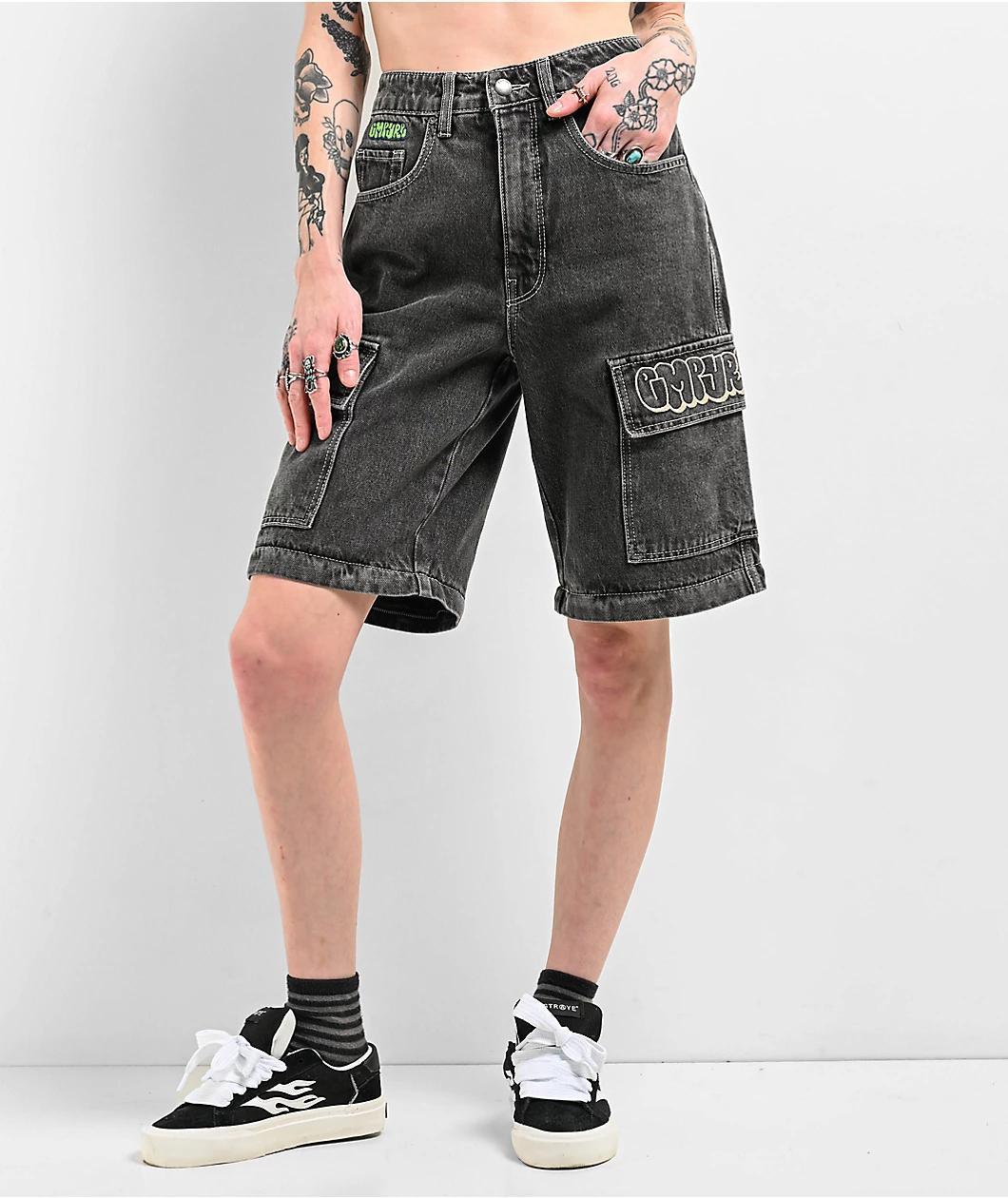 Empyre Tori Charcoal Zip Off Cargo Skate Jeans Product Image