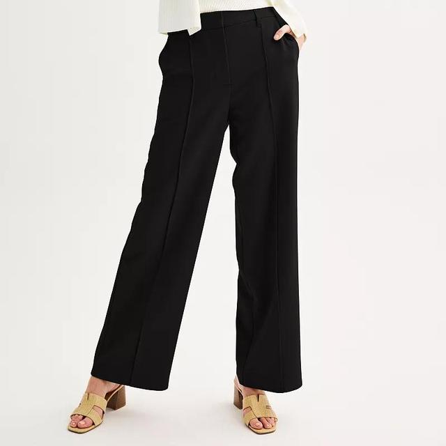 Womens Nine West High-Rise Wide Leg Trousers Product Image