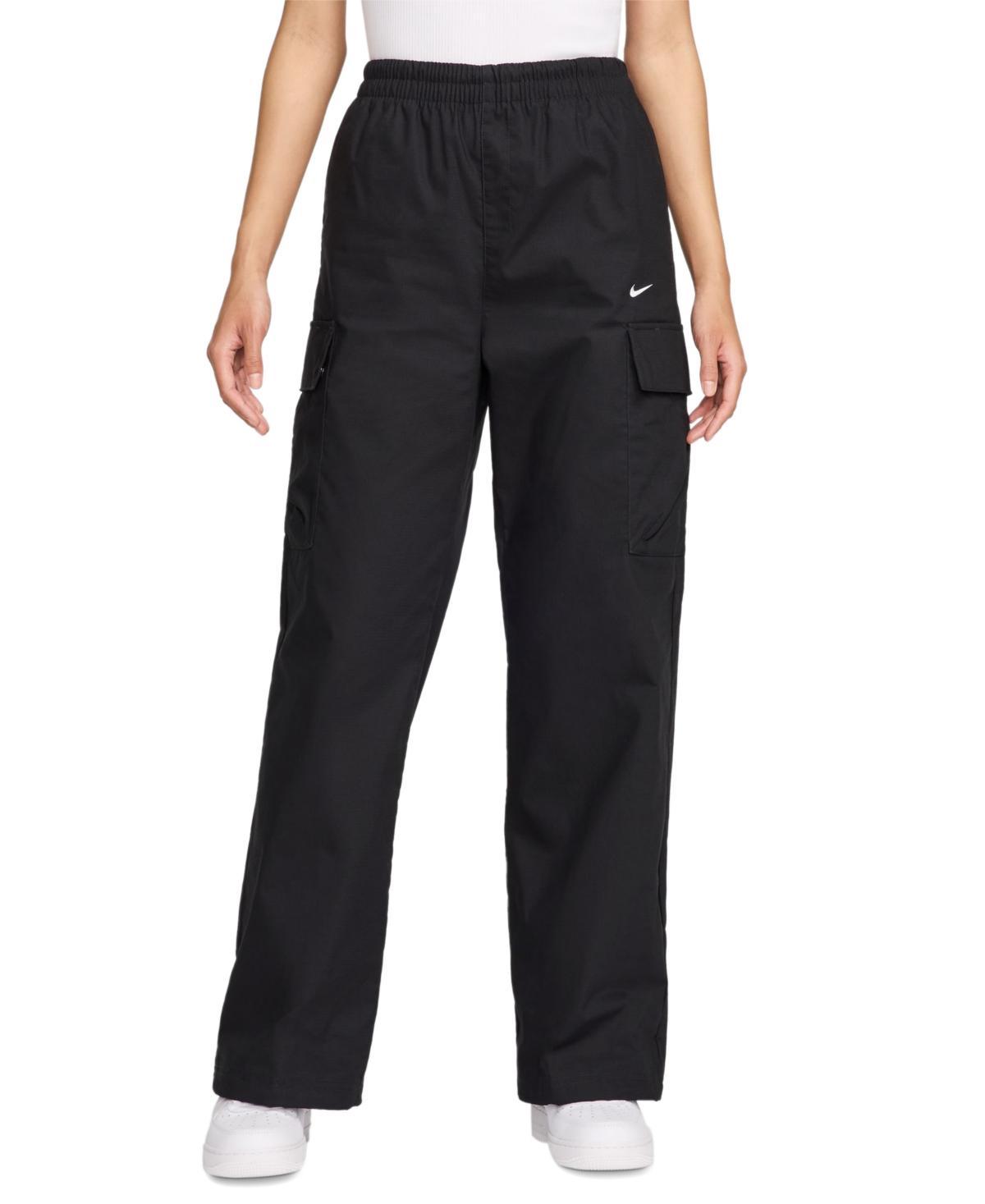 Nike Womens Nike NSW Essential Woven Cargo Pants - Womens Light Army/Black Product Image