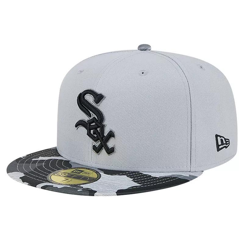 Mens New Era Gray Chicago White Sox Active Team Camo 59FIFTY Fitted Hat Product Image