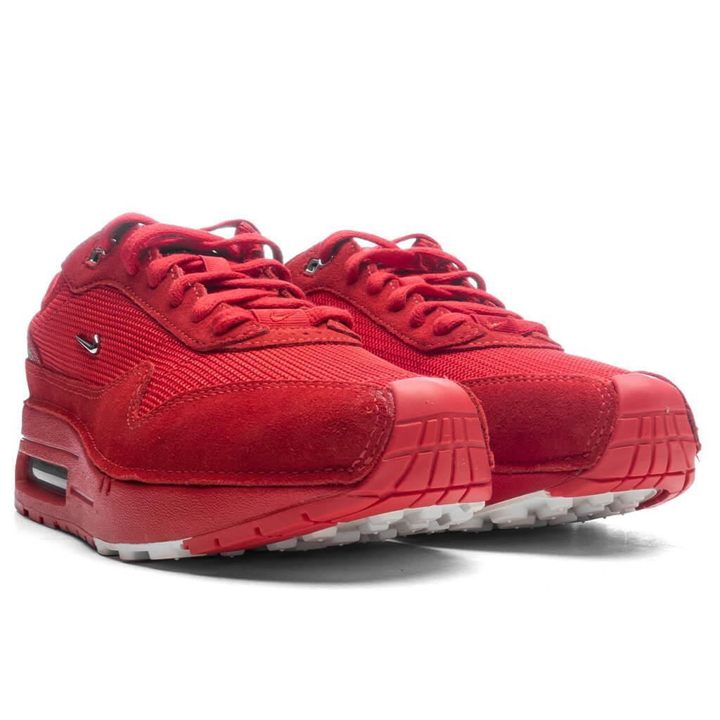 Women's Air Max 1 SP x Jacquemus - University Red/Metallic Silver Female Product Image