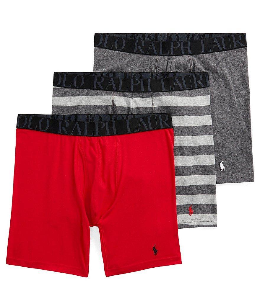 Polo Ralph Lauren Classic Fit 6#double; Long-Leg Boxer Briefs 3-Pack Product Image