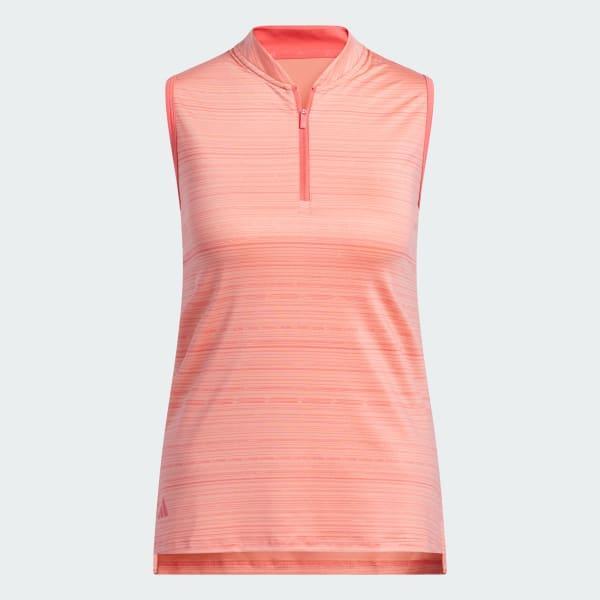 Ultimate365 Stripe Sleeveless Polo Shirt Product Image