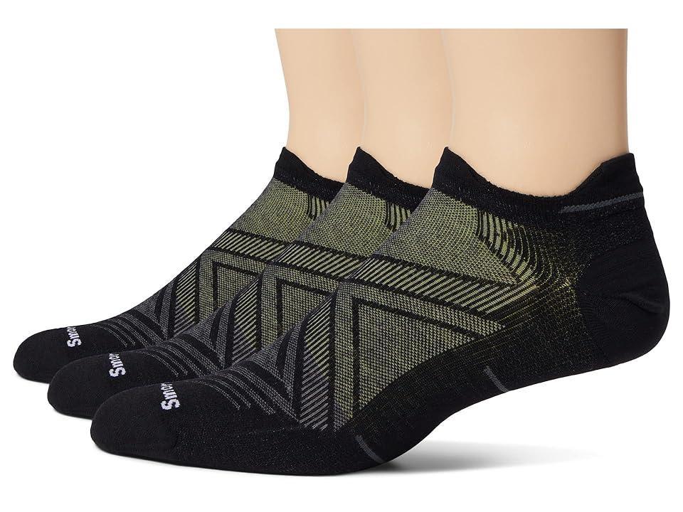 Smartwool Run Zero Cushion Low Ankle Socks 3-Pack Men's Crew Cut Socks Shoes Product Image