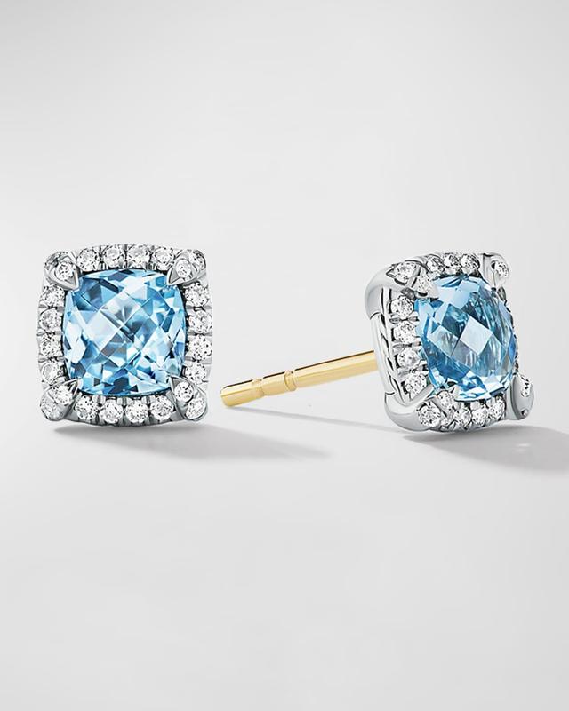 Womens Petite Chtelaine Pav Bezel Stud Earrings With Diamonds Product Image