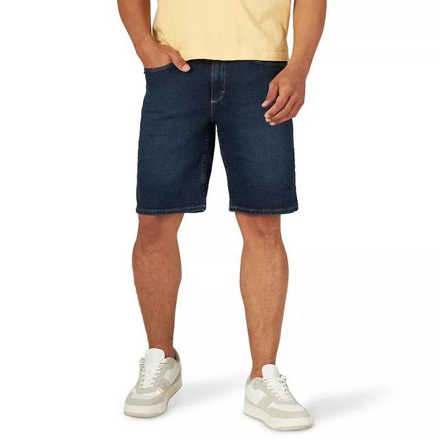 Mens Wrangler Straight-Fit Jean Shorts Dark Blue Product Image