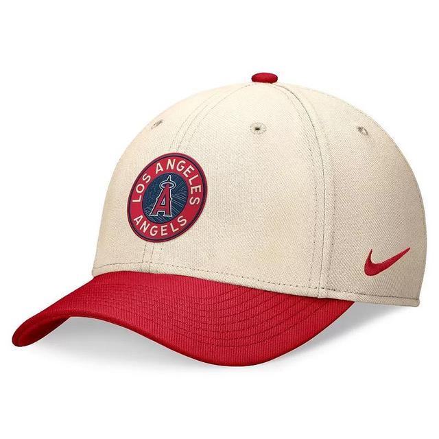 Mens Nike Cream/Red Los Angeles Angels 2024 City Connect Swoosh Flex Hat Product Image