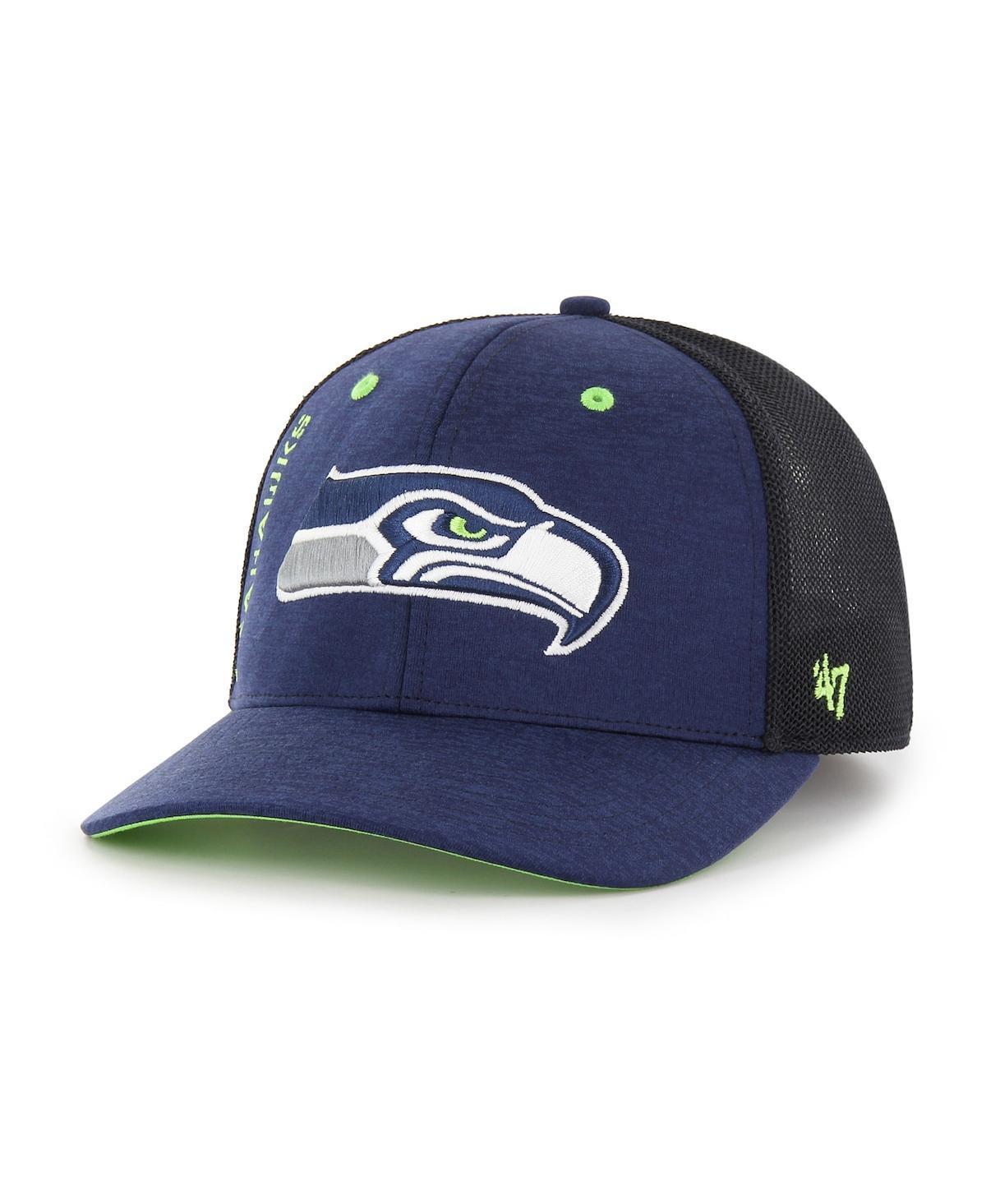 Mens 47 College Seattle Seahawks Pixelation Trophy Flex Hat Blue Product Image