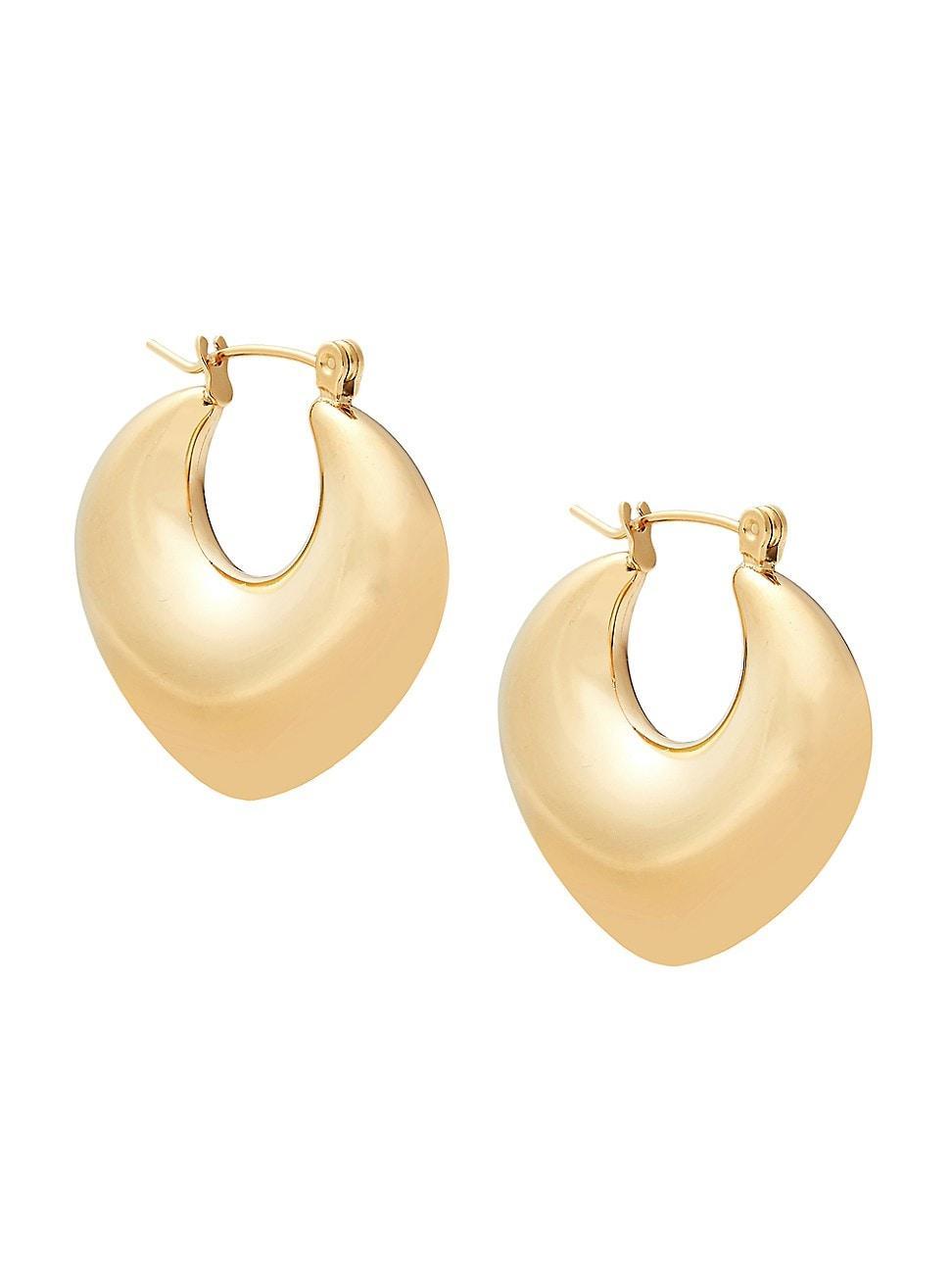 Womens Stellar 24K-Gold-Plated Hoop Earrings Product Image