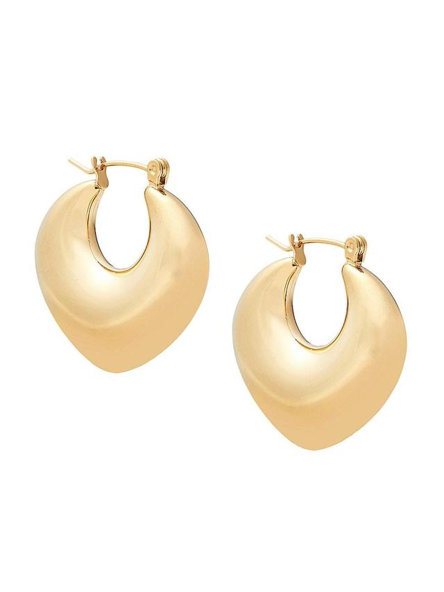 Womens Stellar 24K-Gold-Plated Hoop Earrings Product Image