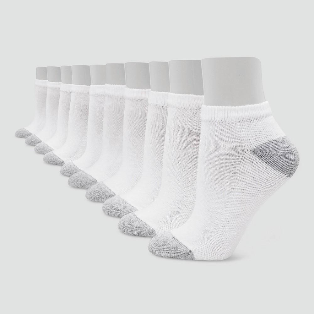 Hanes Womens Extended Size Cushioned 10pk Low Cut Socks 8-12 Product Image