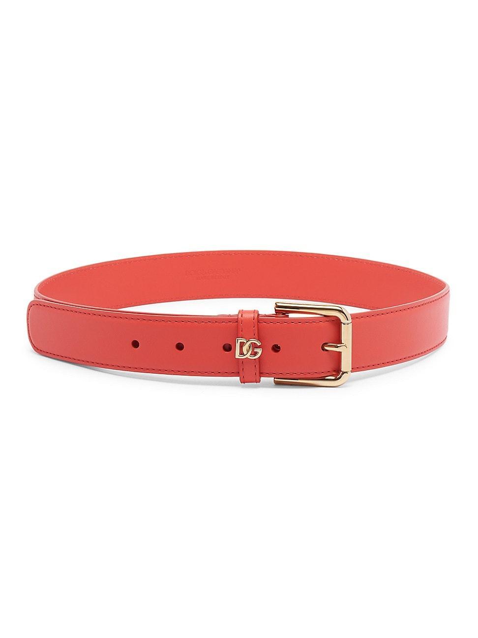 Womens Leather Logo Belt Product Image