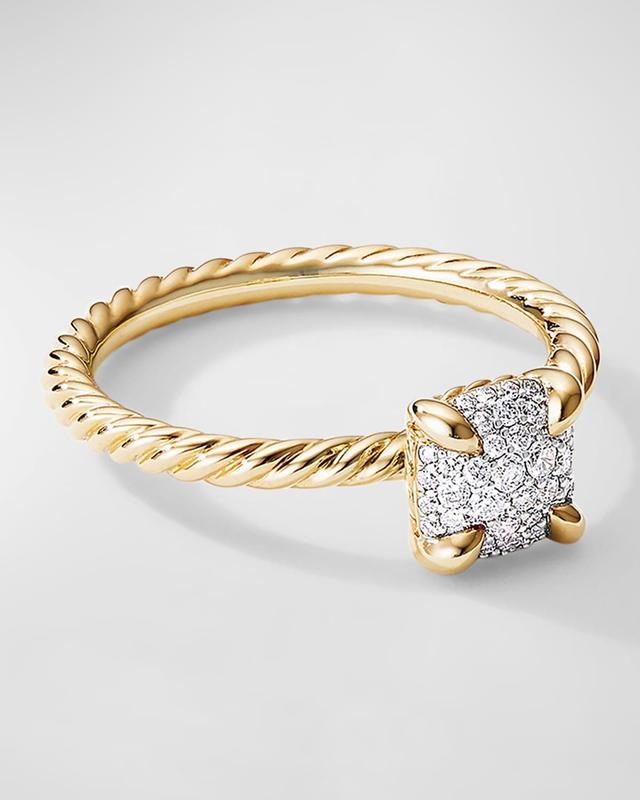 Womens Chtelaine Ring in 18K Yellow Gold with Full Pav Diamonds Product Image