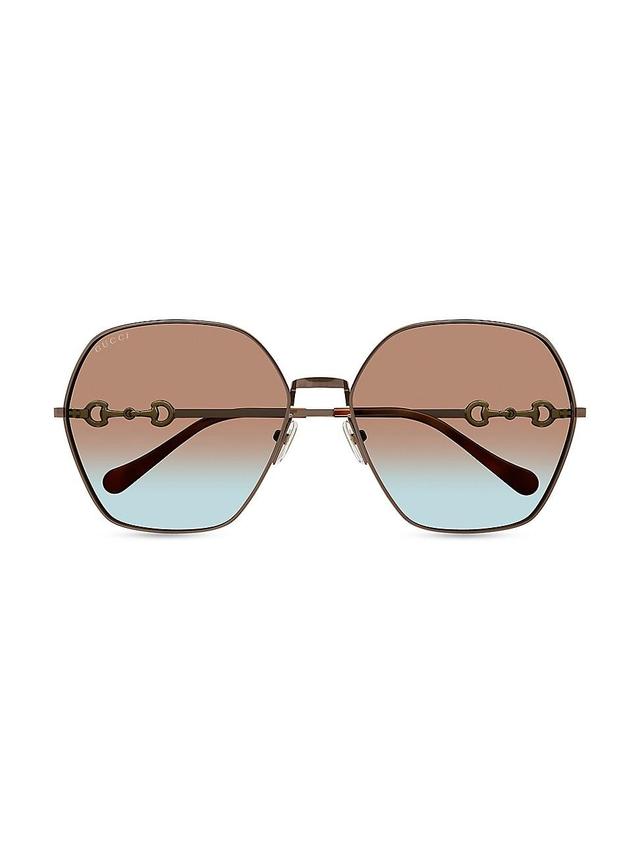 Womens Horsebit 62MM Geometric Sunglasses Product Image