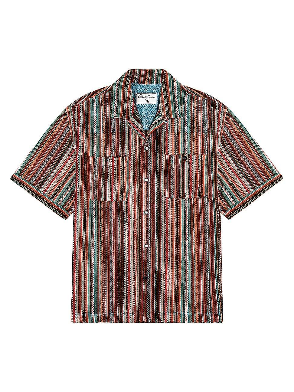 Mens Serape Stripe Camp Shirt Product Image