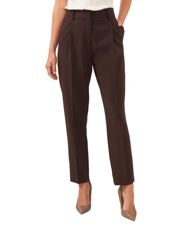 Vince Camuto Pleated Straight Leg Trousers Product Image