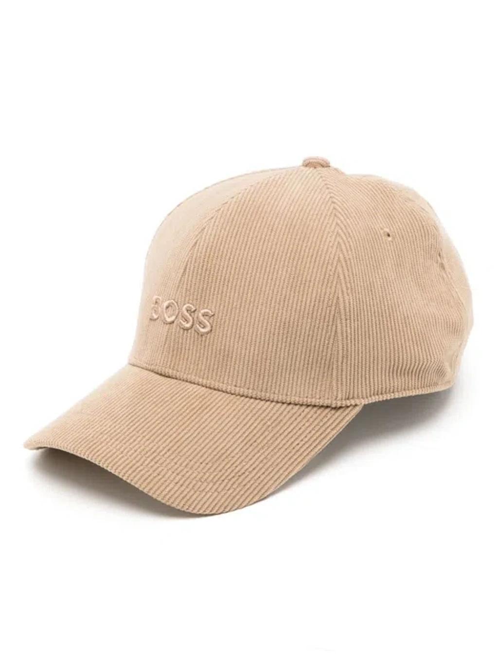 Logo-embroidered Corduroy Cap In Light Beige Product Image