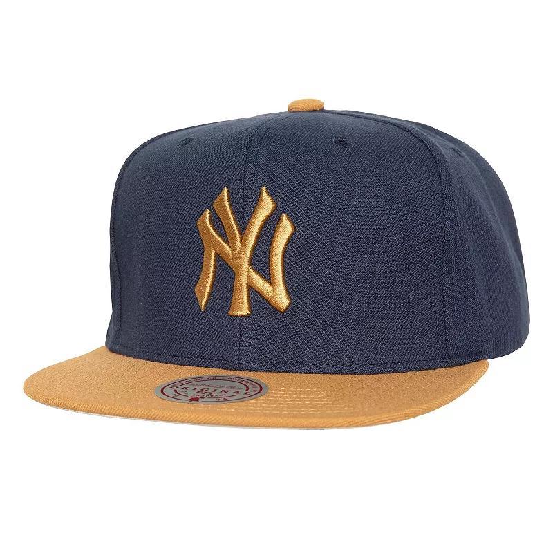 Mens Mitchell & Ness New York Yankees Work It Snapback Hat, Blue Product Image