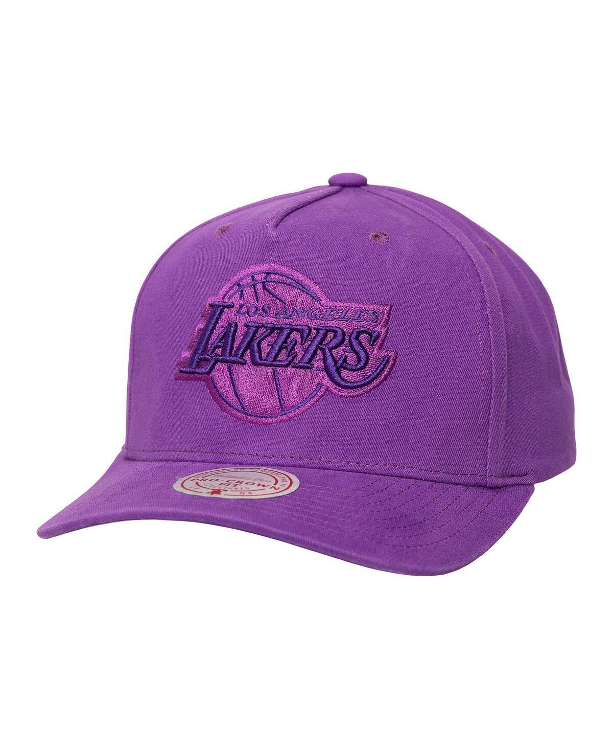 Mitchell & Ness Mens Purple Los Angeles Lakers Washed Out Tonal Logo Snapback Hat Product Image