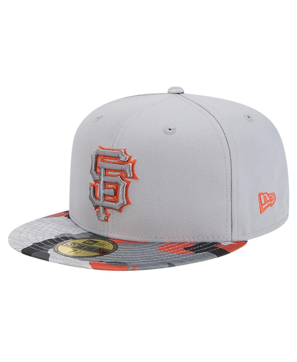 Mens New Era Gray San Francisco Giants Active Team Camo 59FIFTY Fitted Hat Product Image